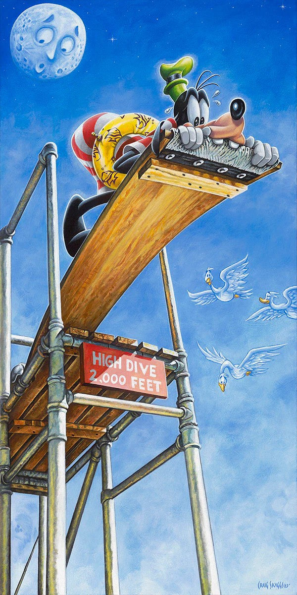 High Dive by Craig Skaggs - Giclée on Canvas - Featuring Goofy
