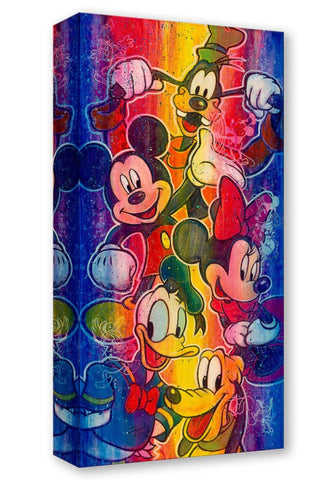 How Far We've Come Stephen Fishwick Treasure On Canvas featuring Mickey and Friends