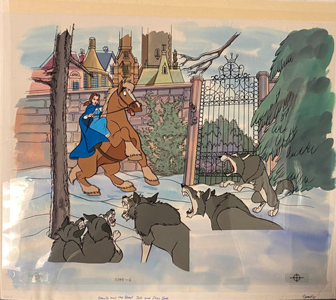 Beauty and the Beast - Hand Painted Cel and Background
