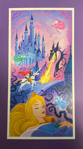 Waking Sleeping Beauty - Matted Lithograph - By Tim Rogerson