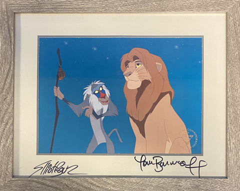 The Lion King Framed Lithograph- Signed by Animators Tom Bancroft and Elliot M Bour