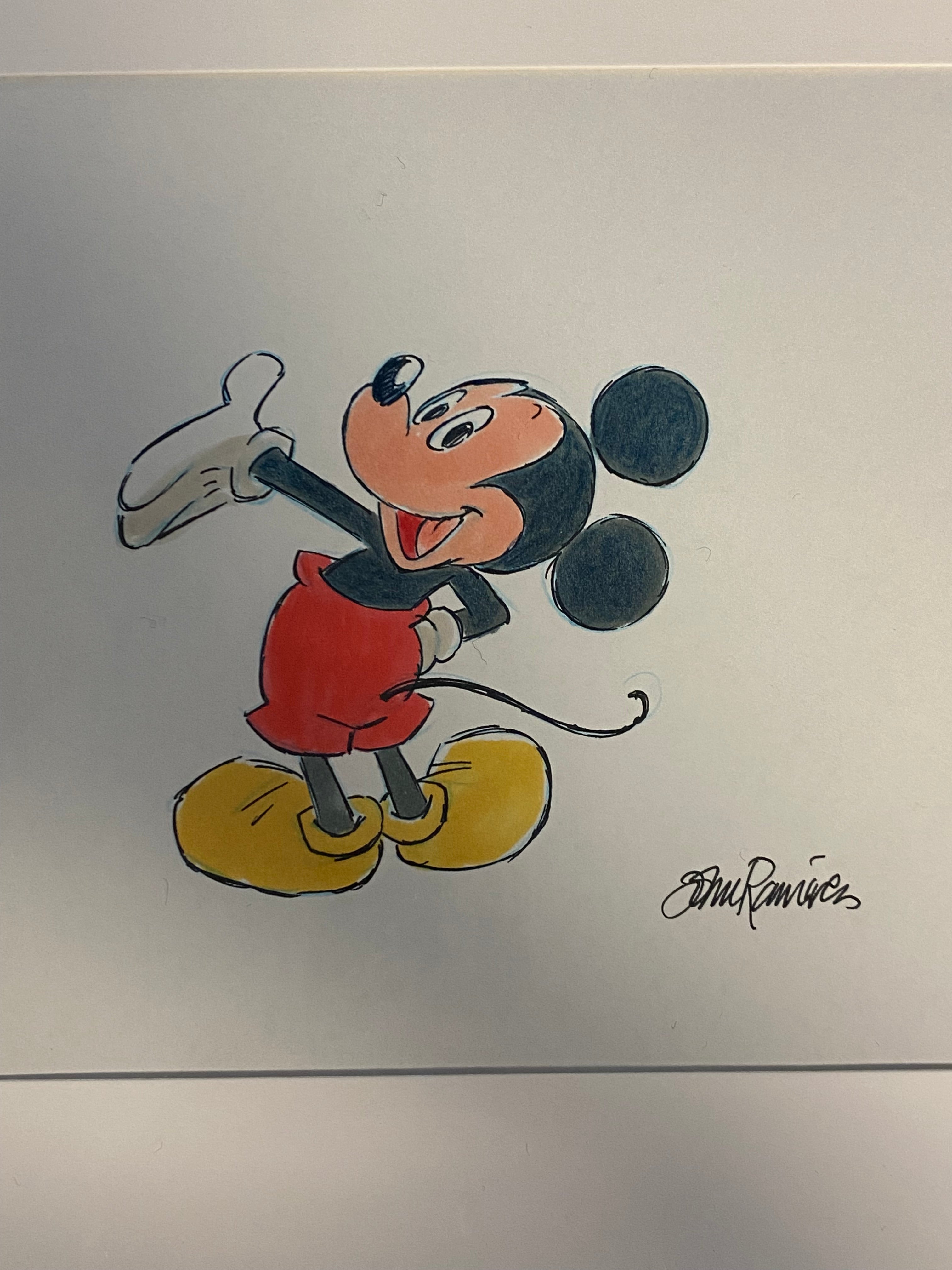 Mickey Mouse III Original Drawing By Animator John Ramirez Framed