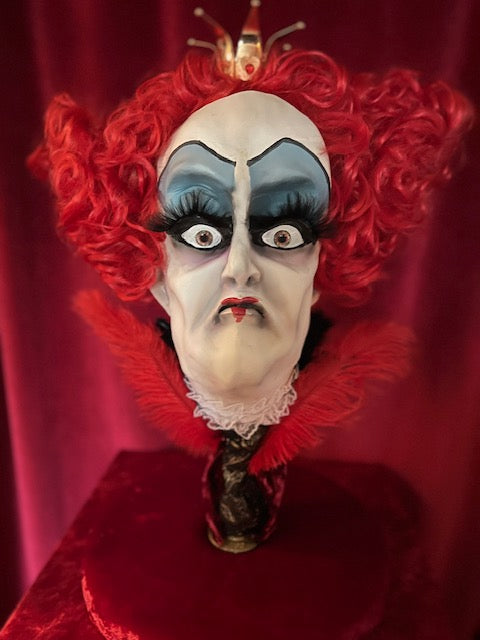 Queen Of Hearts Sculpted and Hand Painted Bust
