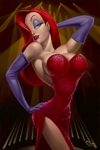 Jessica Rabbit by Jared Franco - Giclée On Canvas - Inspired by Who Framed Roger Rabbit