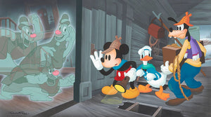 Lonesome Ghosts by Don Ducky Williams - Giclée on Canvas - Featuring Mickey, Goofy, and Donald