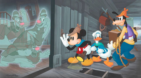 Lonesome Ghosts by Don Ducky Williams - Giclée on Canvas - Featuring Mickey, Goofy, and Donald