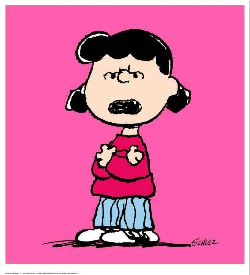 Lucy: Pink - Limited Edition Art On Canvas - Inspired by Peanuts