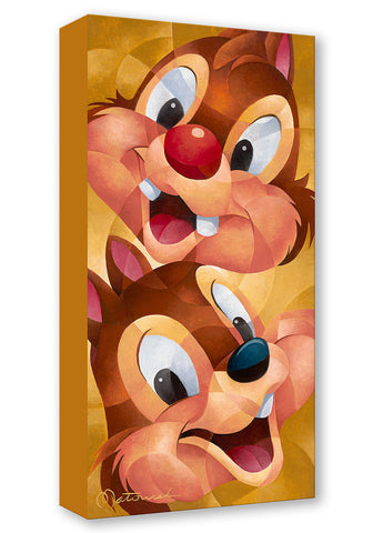 Chip and Dale by Tom Matousek Treasure On Canvas Featuring Chip and Dale