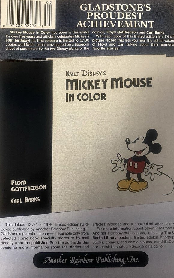MICKEY AND DONALD Gladstone Comic No 10 May Signed by Artist Russell Schroeder