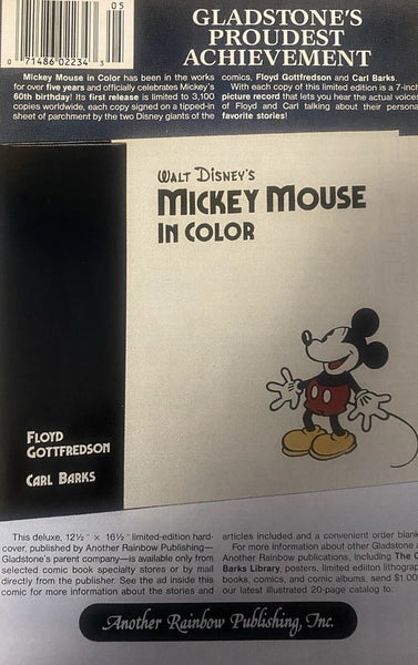 MICKEY AND DONALD Gladstone Comic No 10 May Signed by Artist Russell Schroeder