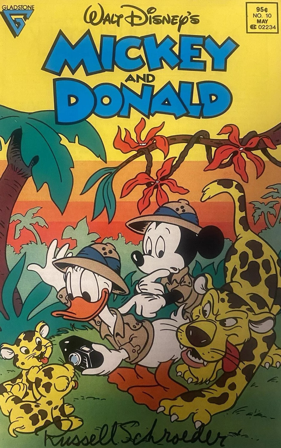 MICKEY AND DONALD Gladstone Comic No 10 May Signed by Artist Russell Schroeder