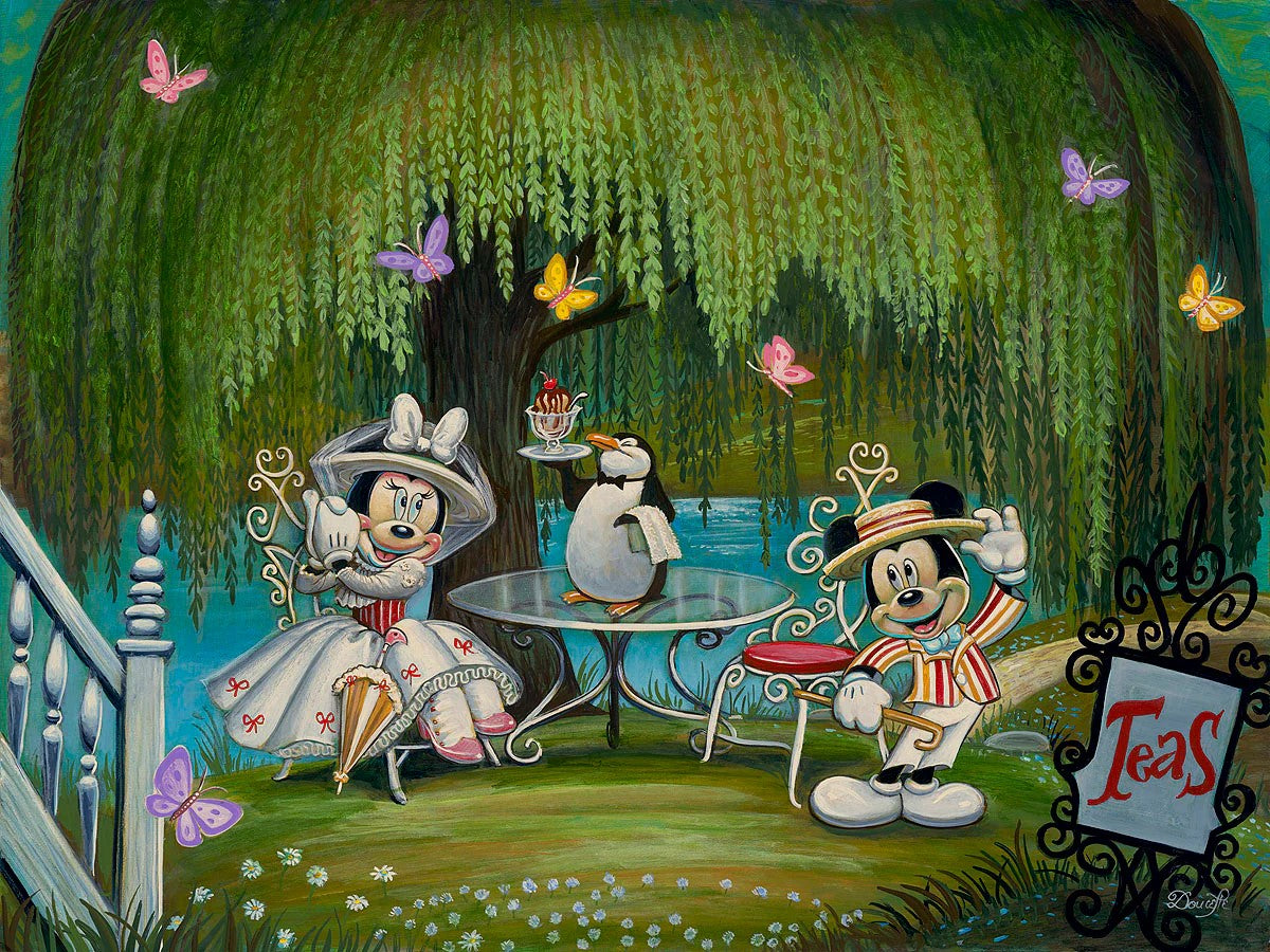 Minnie Poppins by Bob Doucette Limited Editions featuring Mickey and Minnie Mouse