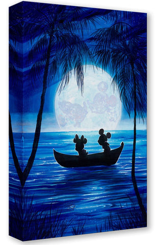 Moonlight Moment by Stephen Fishwick Treasure On Canvas featuring Mickey and Minnie Mouse