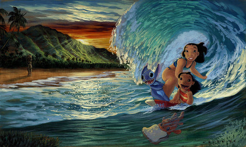 Morning Surf by Walfrido Garcia inspired by Lilo and Stitch