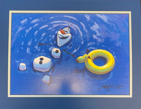 Olaf - Matted Lithograph - By Rodel Gonzalez