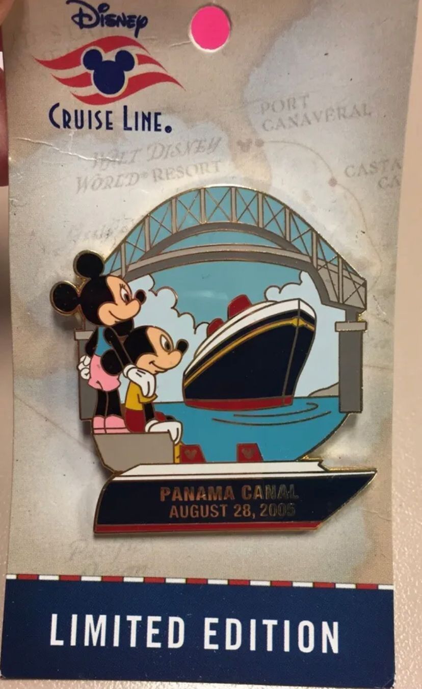 Disney Cruise Line Limited Edition Pin Panama Canal August 28, 2005 Mickey Mouse