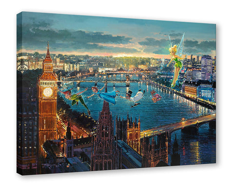 Peter Pan in London by Rodel Gonzalez Treasures On Canvas inspired by Peter Pan