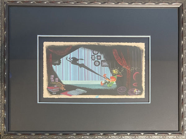 Peter's Shadow Framed Limited Edition by Lorelay Bove inspired by Peter Pan