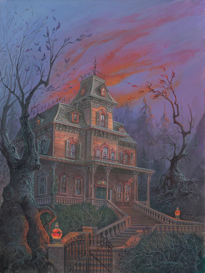 Phantom Manor by Michael Humphries Limited Edition On Canvas Inspired by The Haunted Mansion