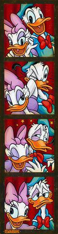 Photo Booth Chaos by Trevor Carlton Giclée On Canvas featuring Donald and Daisy Duck