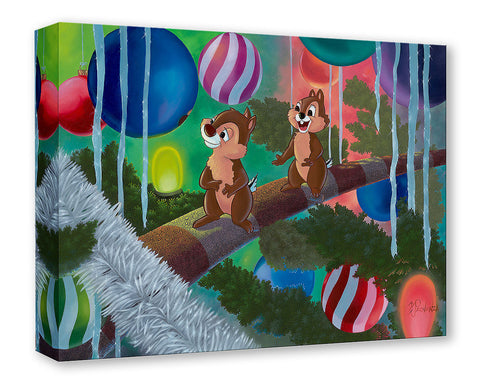 Celebration Day by Michael Provenza Treasure On Canvas Featuring Chip and Dale