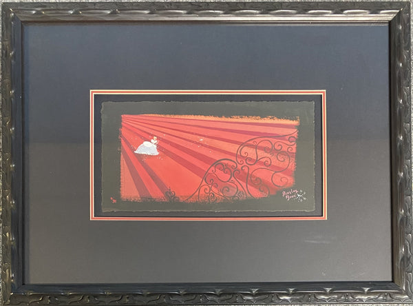 Red Staircase Framed Limited Edition by Lorelay Bove inspired by Cinderella