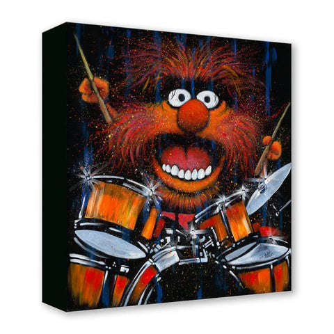 Rockin' Animal by Stephen Fishwick Treasure On Canvas Featuring Animal from the Muppets