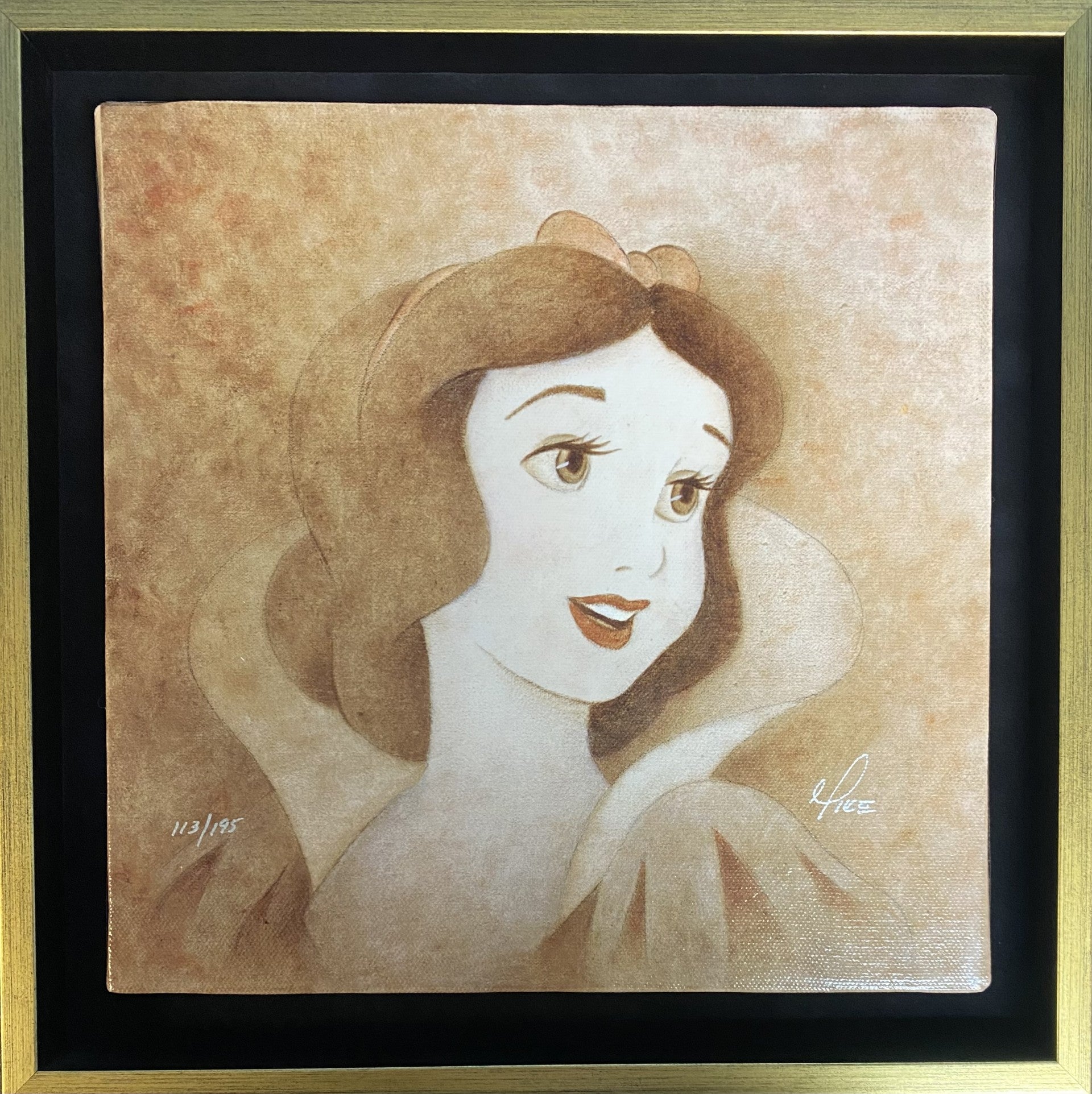 Snow White Portrait Framed by Mike Kupka Inspired by Snow White and the Seven Dwarfs