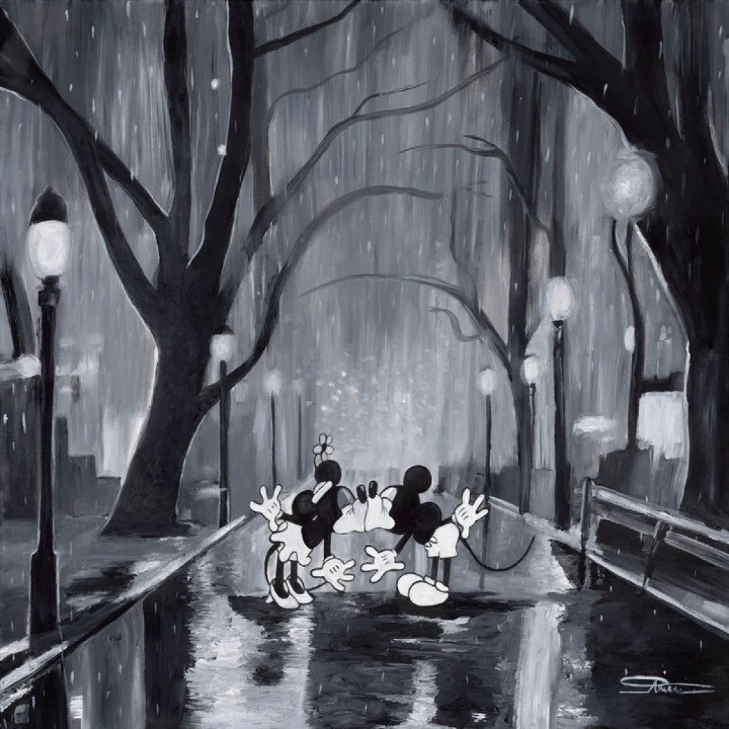 Splish, Splash, Smooch by Arienne Boley Limited Edition on Canvas Featuring Mickey and Minnie Mouse
