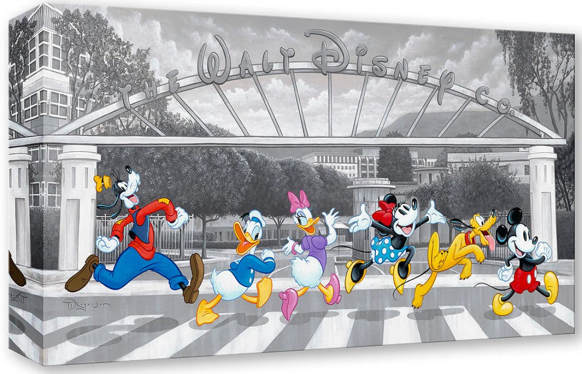 Studio Crossing by Tim Rogerson Treasure On Canvas featuring Mickey and Friends