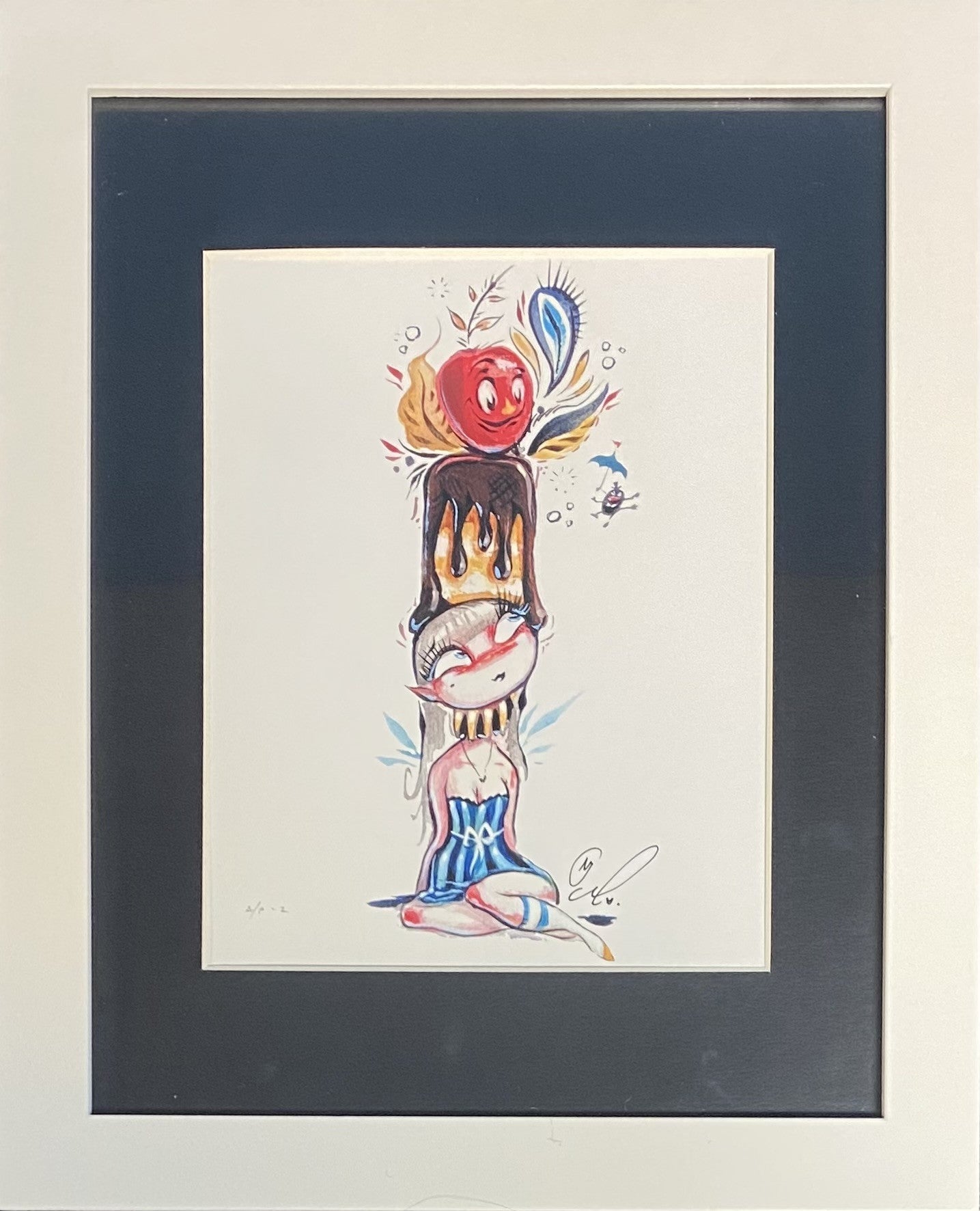 Sundae Framed Large Print by Miss Mindy