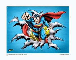 Superman Fist Forward - Limited Edition Giclée on Fine Art Paper Inspired by DC Comics
