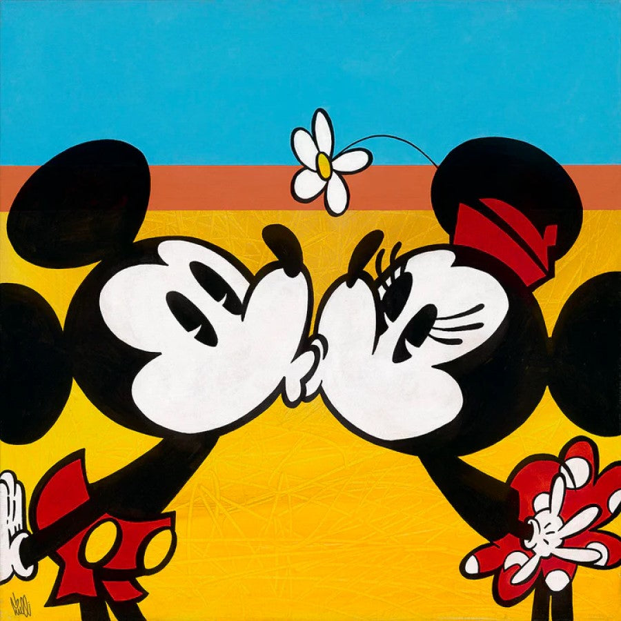 Sweethearts by Beau Hufford Limited Edition Giclee On Canvas Featuring Mickey and Minnie Mouse