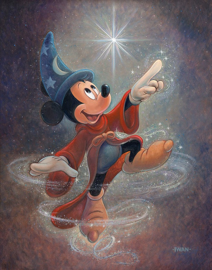 Swept Up In The Air By Bret Iwan Limited Edition On Giclée On Canvas Featuring Mickey Mouse