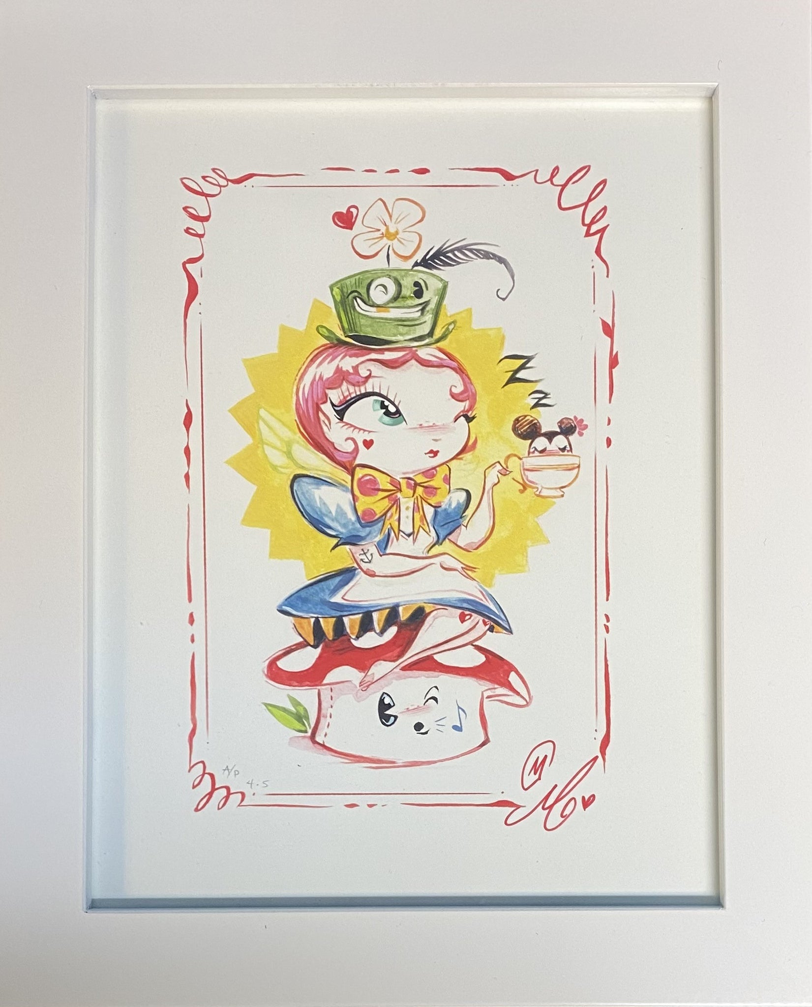 Tea With Toughie Framed Print by Miss Mindy  8.5x11