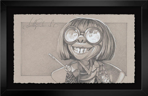 That Is Why I Show You My Work - by Heather Edwards featuring Edna Mode - Framed Graphite Collection