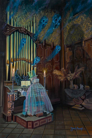 The Organist by James Crouch Limited Edition On Canvas Inspired by The Haunted Mansion