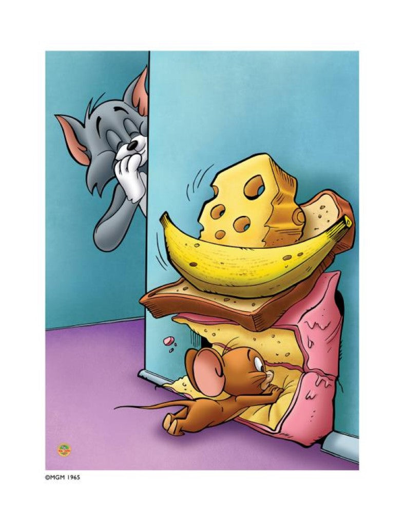 Tom and Jerry, Hidin The Cheese - By Warner Brothers - Limited Edition Giclée on Paper
