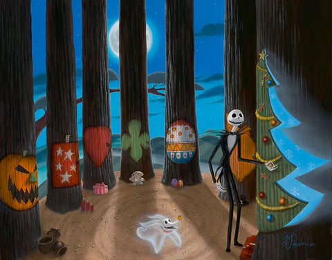 Tree For All Seasons by Michael Provenza Limited Edition On Canvas inspired by The Nightmare Before Christmas