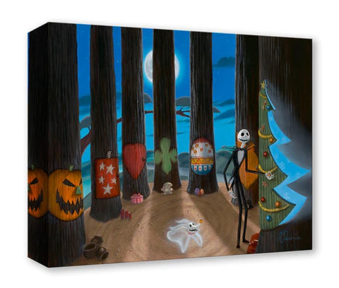 Tree For All Seasons by Michael Provenza Treasures On Canvas inspired by The Nightmare Before Christmas