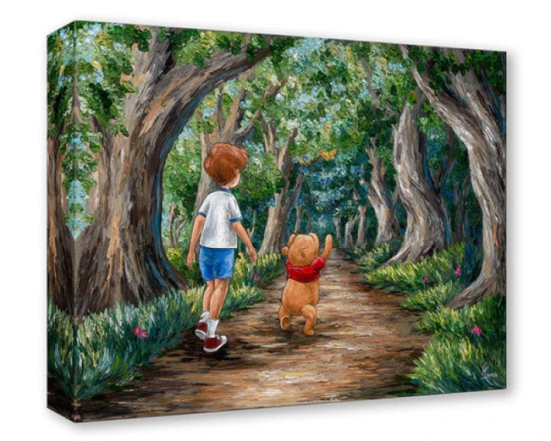 Wooded Path by Jennifer Lanna Treasure On Canvas Featuring Winnie The Pooh and Christopher Robin
