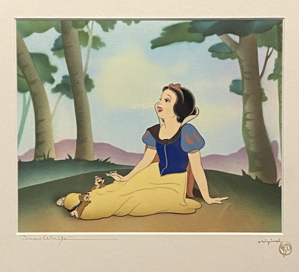 Snow White A Smile and A Song Courvoisier Miniatures Hand Painted Cel Disney