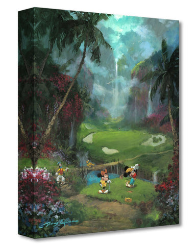 17th Tee in Paradise by James Coleman Featuring Mickey, Minnie, Goofy, and Pluto