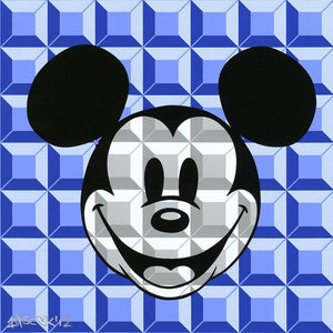 8-Bit Block Mickey Blue Mickey Mouse by Tennessee Loveless