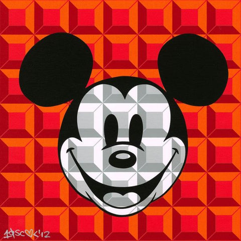 8-Bit Block Mickey Red Mickey Mouse by Tennessee Loveless