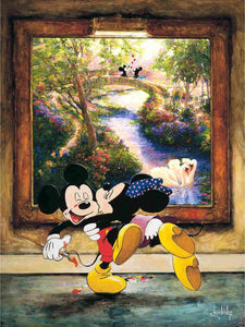 A Kiss for a Kiss By Stephen Shortridge featuring Mickey Mouse and Minnie Mouse