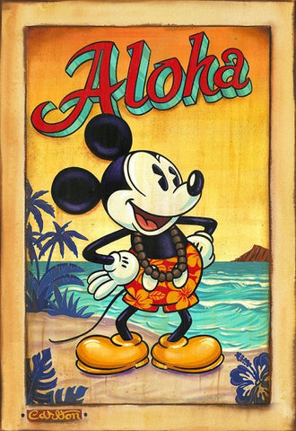 Waves of Aloha Mickey by Trevor Carlton