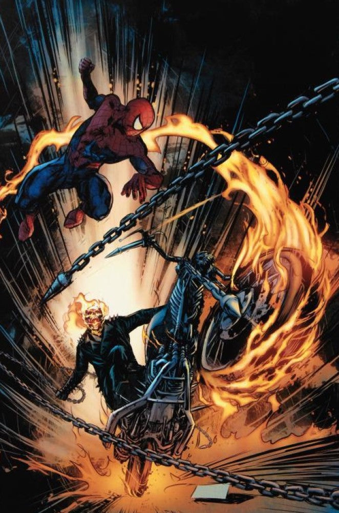 Amazing Spider-Man/Ghost Rider: Motorstorm #1 - By Roberto De La Torre - Limited Edition Giclée on Canvas