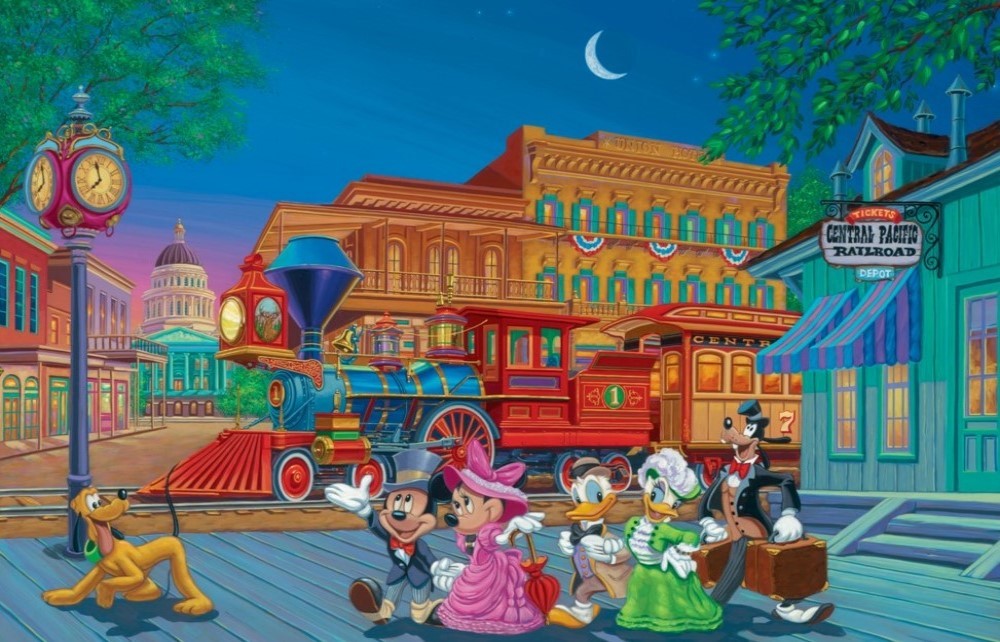 Arriving in Style by Manuel Hernandez Featuring Mickey and Friends