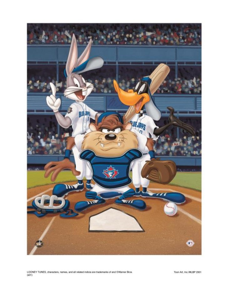 At The Plate (Blue Jays) - By Warner Bros. Studio - Collectible Giclée on Paper